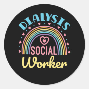 Dialysis Social Worker Renal LCSW Classic Round Sticker