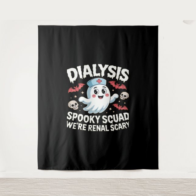 Dialysis Spooky Squad Renal Halloween Nephrology N Tapestry (Front)