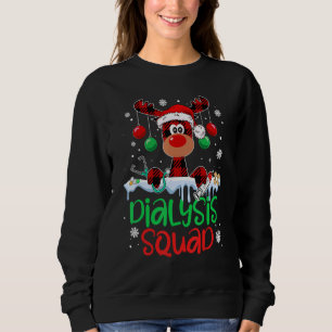 Dialysis Squad Christmas Reindeer Nurse Matching P Sweatshirt