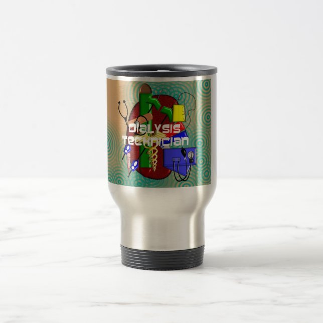 Dialysis Technician Art Gifts Travel Mug (Center)