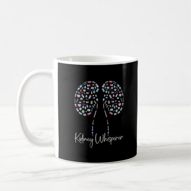 Dialysis Technician Kidney Whisperer Tech Nurse Coffee Mug (Left)