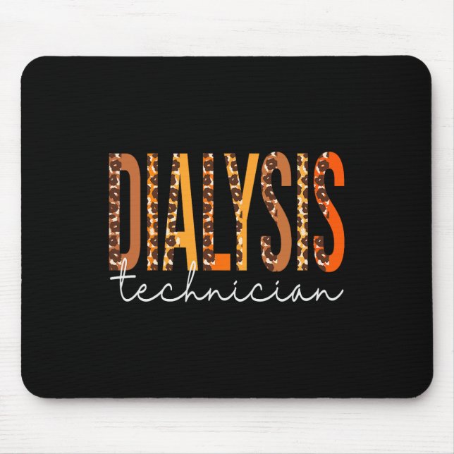 Dialysis Technician Leopard Fall Autumn Lovers Tha Mouse Pad (Front)