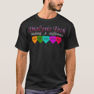 Dialysis Technician Nurse - Kidney Heartbeat T-Shirt