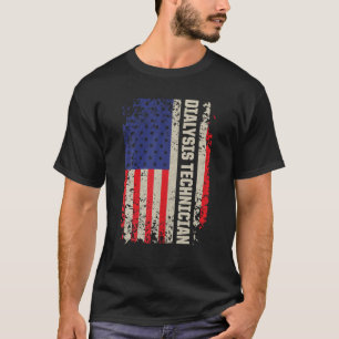 Dialysis Technician Star USA Nephrology Tech T-Shirt