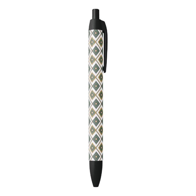 Diamante in green black ink pen (Bottom (Vertical))