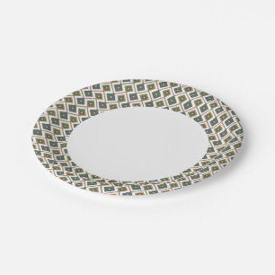 Diamante in green paper plate