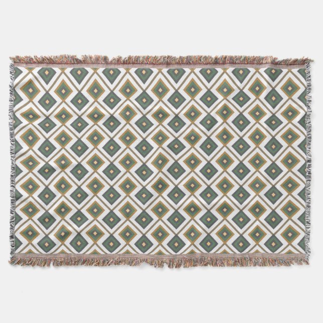 Diamante in green throw blanket (Front)