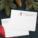 Diamante Snowflake & Red Ribbon Winter Wedding Wrap Around Label<br><div class="desc">The diamante snowflake & red ribbon wedding collection is perfect for any couple planning a romantic winter wedding celebration. The design features a light silvery grey and white snowflake textured background with a diamante snowflake on top of a silky looking ribbon. The wording incorporates the same silvery grey and red...</div>