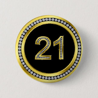 Diamond 21st Birthday Pin