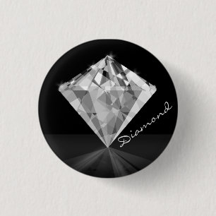 Diamond  3 cm round badge