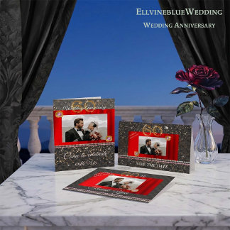 Diamond 60 Year Anniversary Save the Date | Photo Invitation