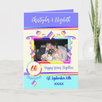 Diamond 60th anniversary add photo names purple