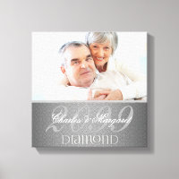 Diamond 60th Anniversary Damask 12x12 Photo