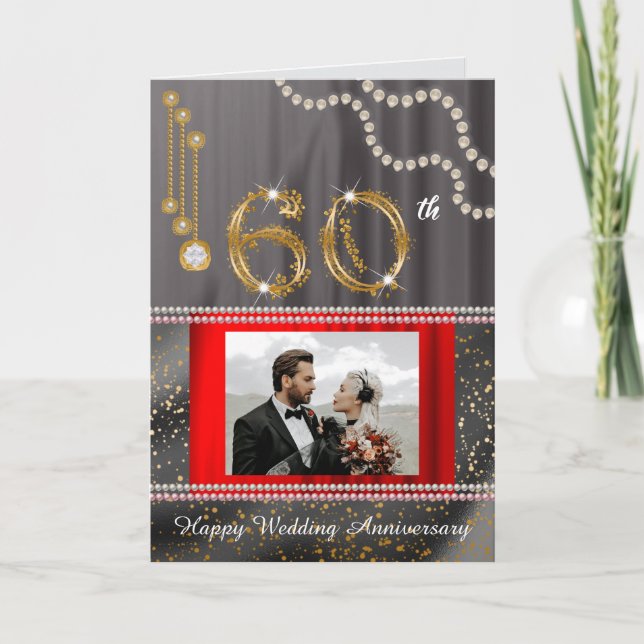 Diamond 60th Anniversary | Photo & Gold Card (Front)