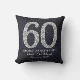 Diamond 60th Wedding Anniversary Cushion