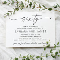 Diamond 60th Wedding Anniversary. Minimalist Photo