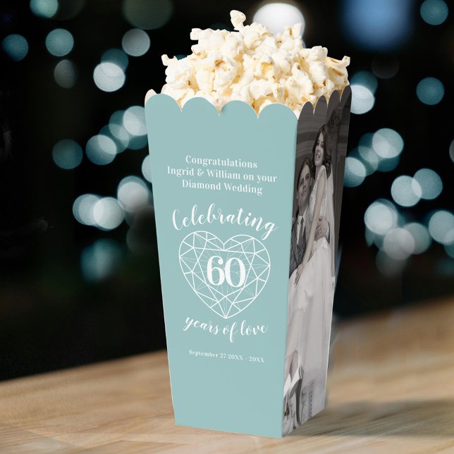 Diamond 60th wedding anniversary two photos favour box (Creator Uploaded)