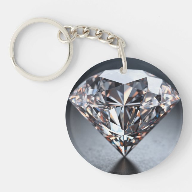 Diamond Acrylic Keychain – Stylish, Durable (Front)