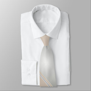 Diamond and Champagne-Coloured Diagonally-Striped Tie