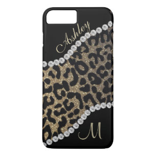 Diamond and Leopard Monogram Case-Mate iPhone Case