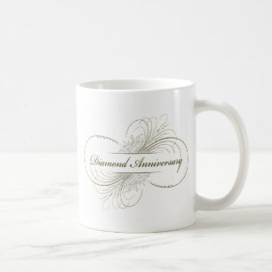 Diamond anniversary coffee mug