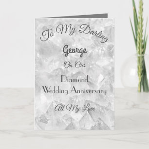 Diamond Anniversary Husband Greeting Card