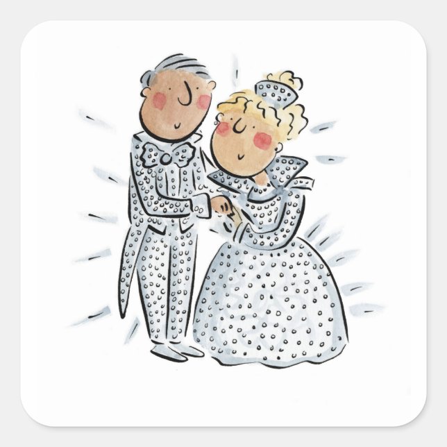 Diamond Anniversary Square Sticker (Front)