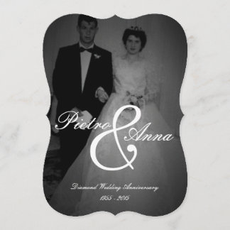 Diamond Anniversary with Vintage Me | Bracket Edge Invitation