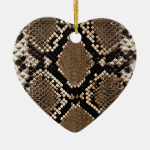 Diamond Back Rattlessnake Skin Ceramic Tree Decoration