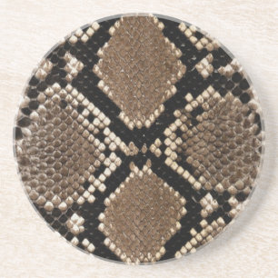 Diamond Back Rattlessnake Skin Coaster