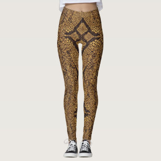 Diamond-backed Snake Pattern Leggings