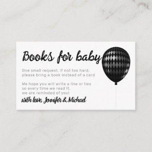 Diamond Balloon Sparkles Party Books for Baby Enclosure Card