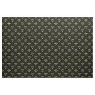 Diamond - Banana Yellow on Black Fabric
