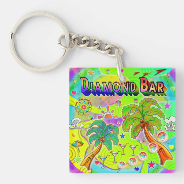 Diamond Bar Mind Focus Keychain (Front)
