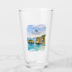 Diamond Beach Bali Watercolor Turquoise Sea Glass