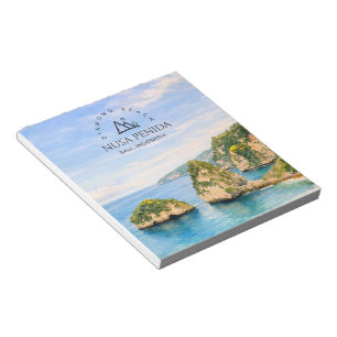 Diamond Beach Bali Watercolor Turquoise Sea Notepad