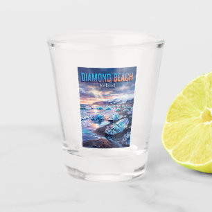 Diamond Beach (Breiðamerkursandur) Iceland Shot Glass