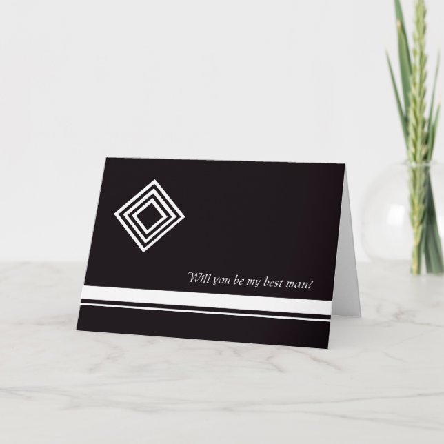 Diamond Best Man Card (Front)