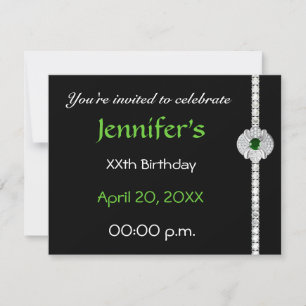 Diamond birthday invitation