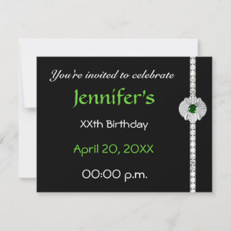 Diamond birthday invitation
