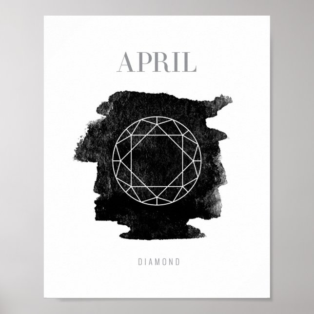Diamond Birthstone April Poster (Front)