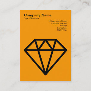 Diamond - Black on Light Orange Business Card