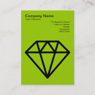 Diamond - Black on Martian Green Business Card
