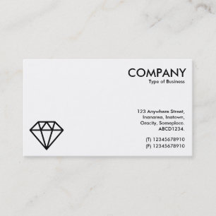 Diamond - Black on White Business Card