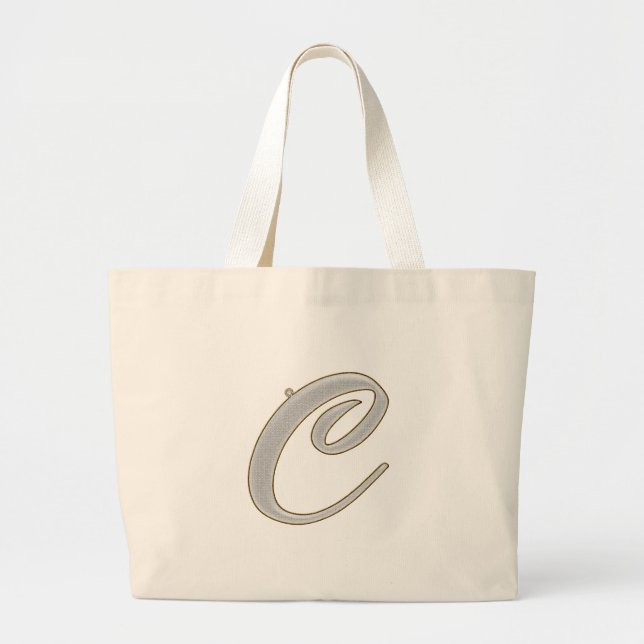 Diamond Bling C Large Tote Bag (Front)