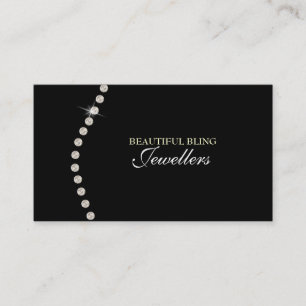 Diamond Bling Jewel Jewellery Store Business Card