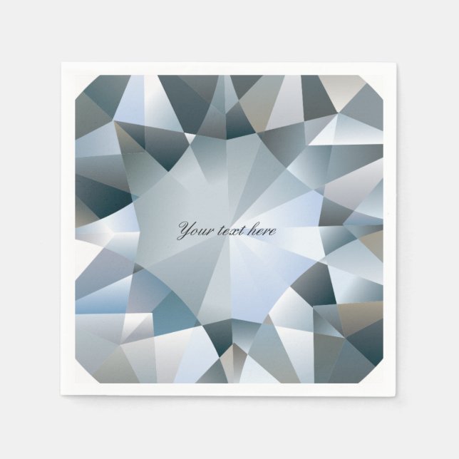 Diamond Bling Jewellery Elegant Jewel Party Napkin (Front)