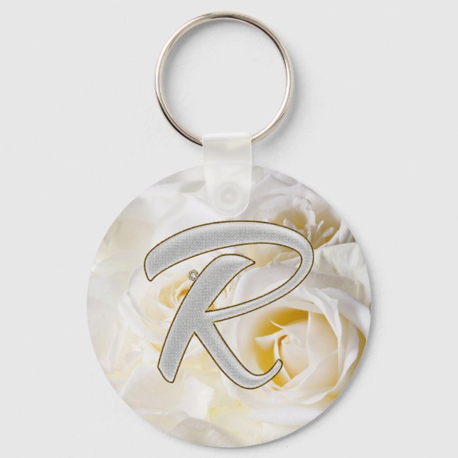 Diamond Bling R Key Ring (Front)