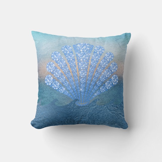 Diamond Blue Sea Cushion (Front)