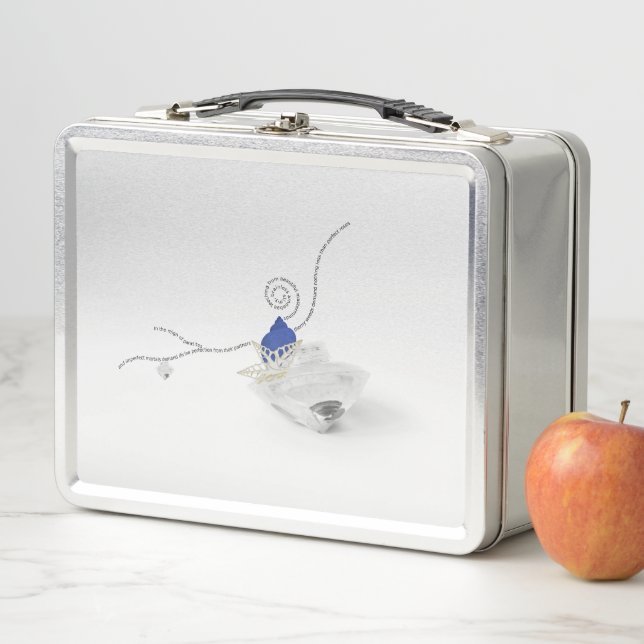 Diamond blue seashell poem coastal art box (In Situ)